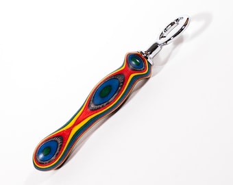 Bottle Opener, Chrome plated, Confetti Birch veneer, laminated wooden handled