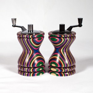 Ferris mini-grinder set, five colors, salt and pepper grinder set, salt and pepper mill set, christmas gift, wedding gift