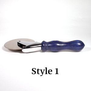 Blue and Charcoal Pizza Cutter, Pizza Wheel, Stainless Steel Pizza Cutter, Colorful Pizza Cutter, Cooking Gift, Gift for Dad