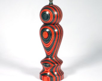 Salt Mill, 8 Inch Red and Black Haynes Salt Grinder,  Saltmill, Spice Grinder, Salt and Pepper Mill, Christmas Present, Wedding Gift