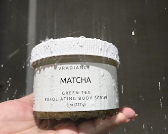 Exfoliante corporal de té verde matcha