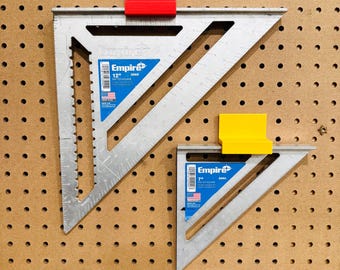 Rafter Speed Square holder Pegboard organizer