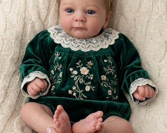 19 Inch Reborn Baby Doll – Full Body Silicone Vinyl Newborn Doll, Realistic Lifelike Baby, Newborn Vinyl Doll
