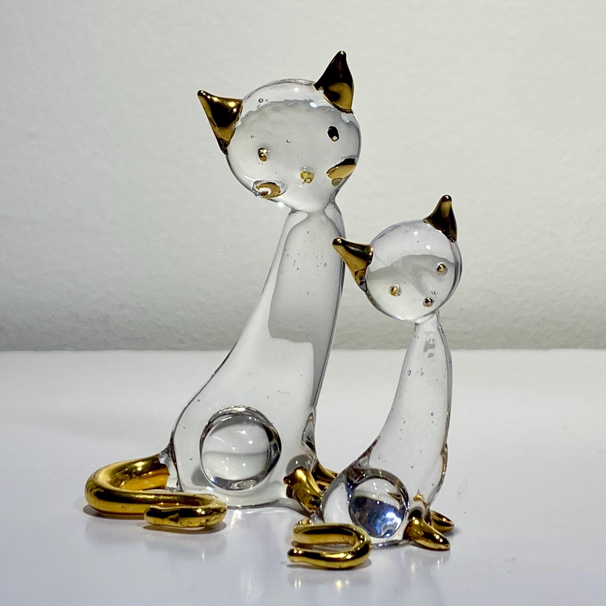 Murano Glass Cats - Etsy