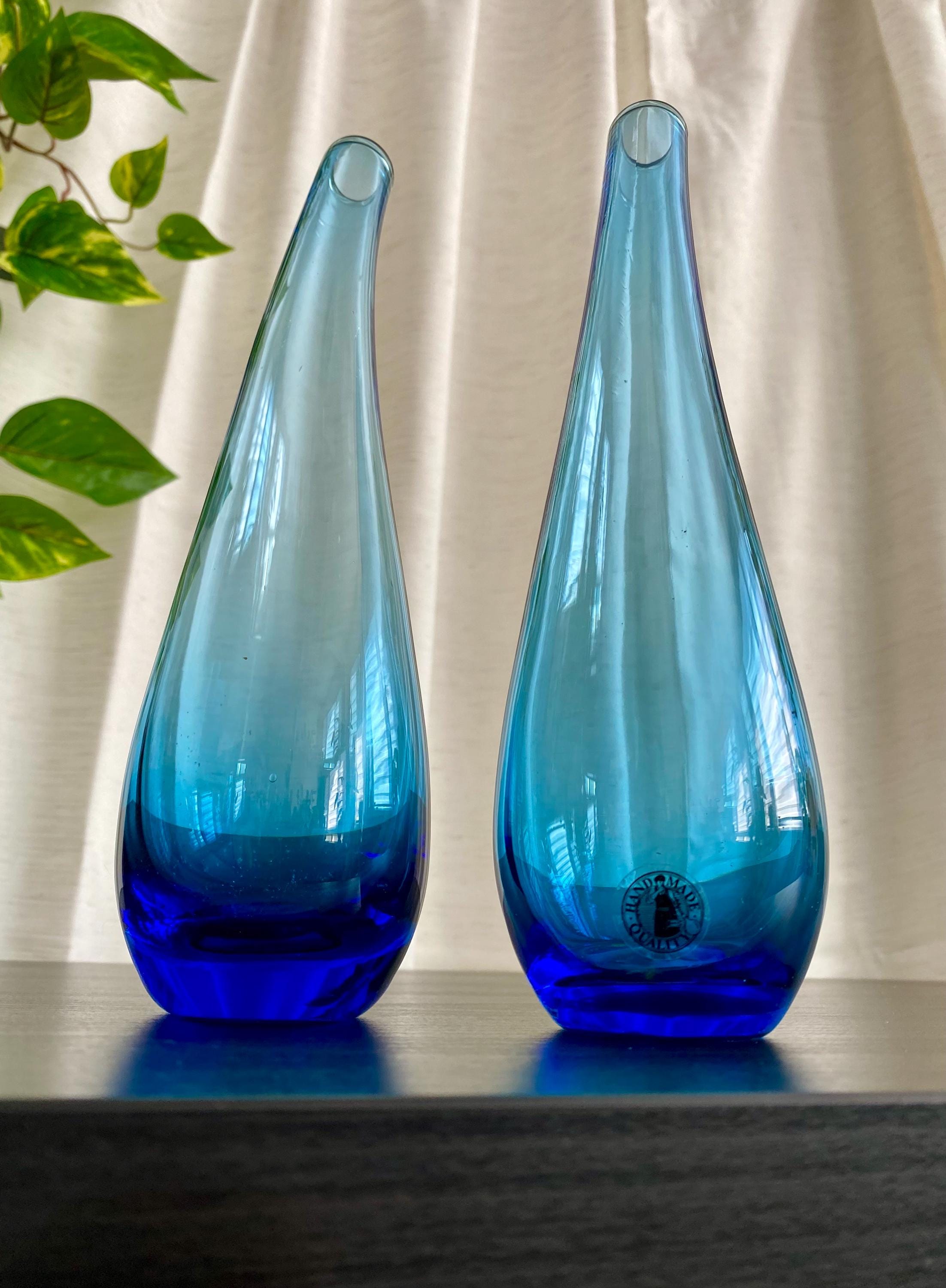 VASE EN CRISTAL Vintage Vert & Jaune Années 1950/1960 EUR 120,00 - FR