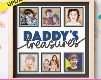 Father's Day Shadow Box SVG, Multi Photo Frame (Digital Download)