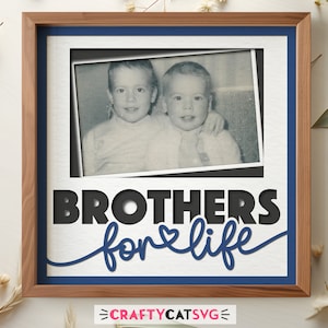 Archivos SVG de caja de sombras Brother para proyectos de Cricut, regalo Brother personalizado hecho a mano, plantilla SVG de archivo de corte de papel en capas 3D para la familia DIY