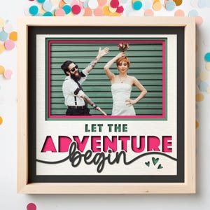 Wedding Shadow Box SVG: Personalized Photo Frame, Cricut DIY Gift