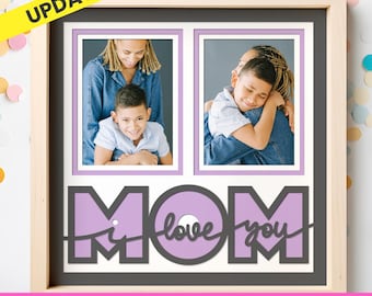 Papercraft Gift for Mom Shadow Box SVG Project | Layered Paper Cut File | Laser Download | Digital Download