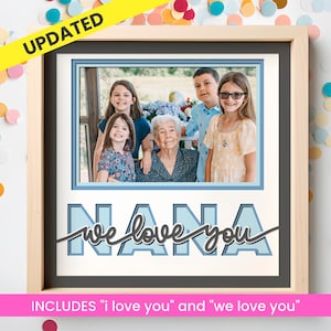 Nana Shadow Box SVG: Mother's Day Multi Photo Frame Gift (Digital Download)