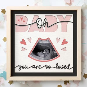 Baby Ultrasound Shadow Box SVG: Keepsake Photo Display (Digital Download