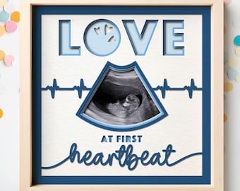 Baby Ultrasound Shadow Box SVG: Keepsake Photo Display (Digital Download