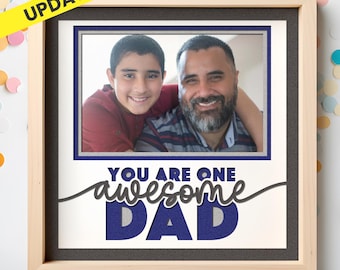 Father's Day Shadow Box SVG: Layered Photo Frame Gift (Digital Download)