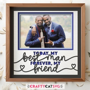 Best Man Shadow Box SVG-Dateien für Cricut-Projekte, personalisiertes Hochzeitsgeschenk für Trauzeuge, 3D SVG-Vorlage für Hochzeitsprojekte