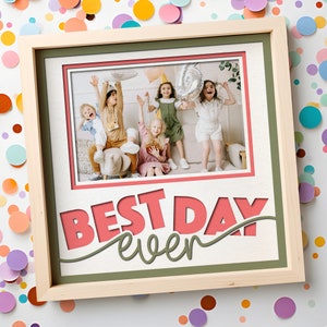 Pliki SVG 3D Shadow Box dla projektów Cricut, prezent SVG Multi Photo Frame dla przyjaciela, dostosowywalne pliki SVG Picture Frame z tektury 3D