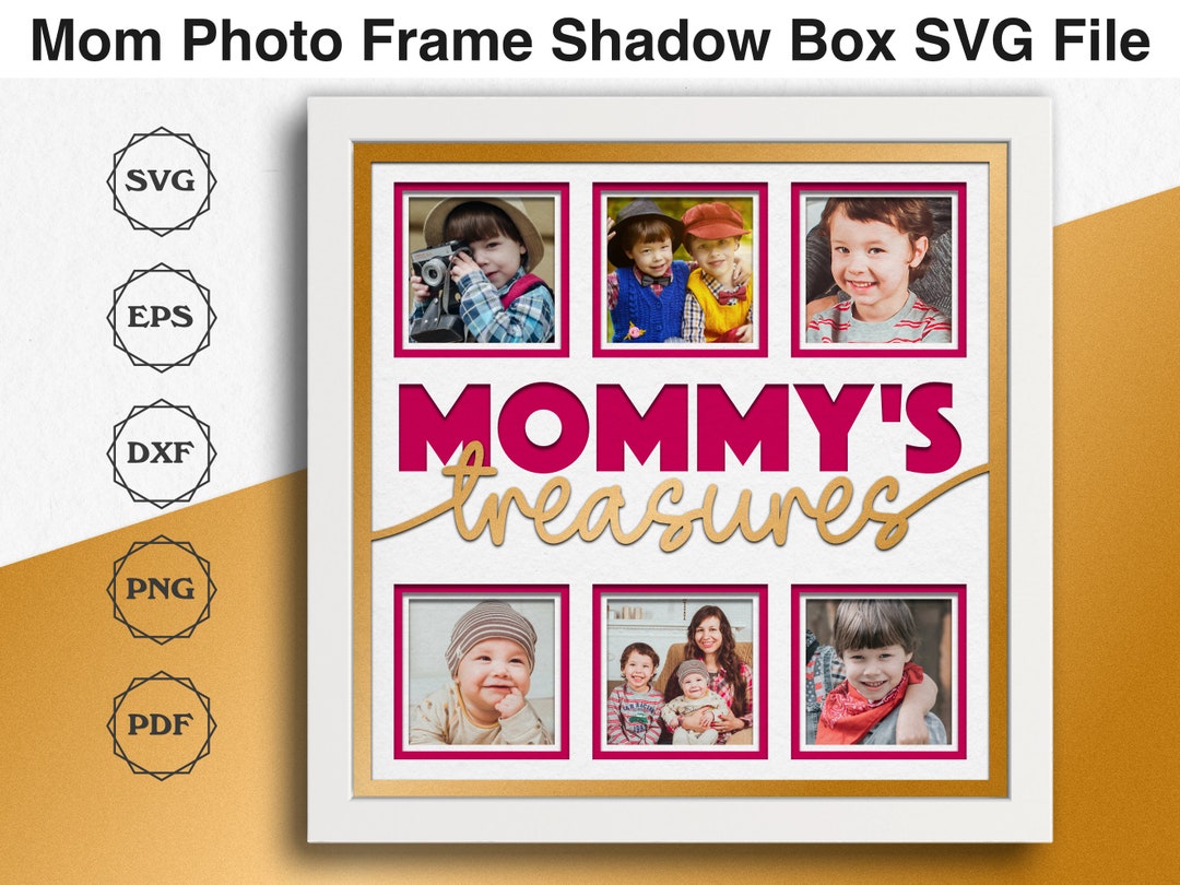 Mom Shadow Box SVG File for Cricut Projects Multi Photo Frame - Etsy