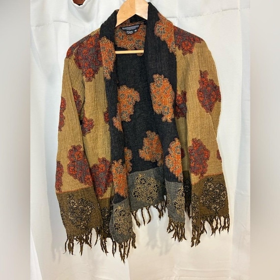 Vintage J Peterman And Company Wool Shawl Light Coat