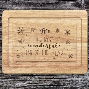 Woodburned Small Christmas Cutting Board