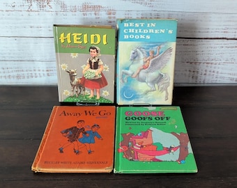 Vintage Children's Classics Lot: Timeless Tales Heidi, Away We Go, and More