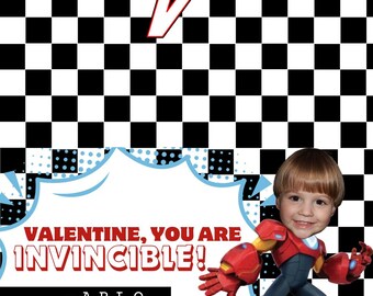 San Valentín personalizado de Los Vengadores con foto personalizada
