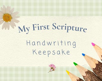 Bible Copywork Handwriting Keepsake | Charlotte Mason | Christian Homeschool Printable | Tracing Page + Final Scripture Sheet