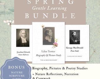 Charlotte Mason Spring Nature Study | Gentle Nature Activities | Homeschool Printable Bundle