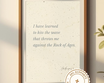Charles Spurgeon Quote Print • “Kiss the Wave” • Christian Wall Art • Statement Wall Decor • Reformed Decor • Vintage Scripture Print