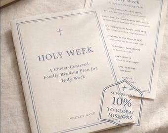 Holy Week Scripture Reading Plan | Christian Family Devotional (PDF Download)