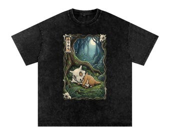 キュートなキュートなアニメアート、和風、スカルヘルメットデザイン、ゲーマー向けギフト、森の美学