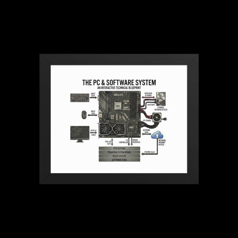 Framed Coding Computer Programming Poster, Computer Science, Engineer Gift Art, Engineer Computer Poster, Software Engineer Lover Art