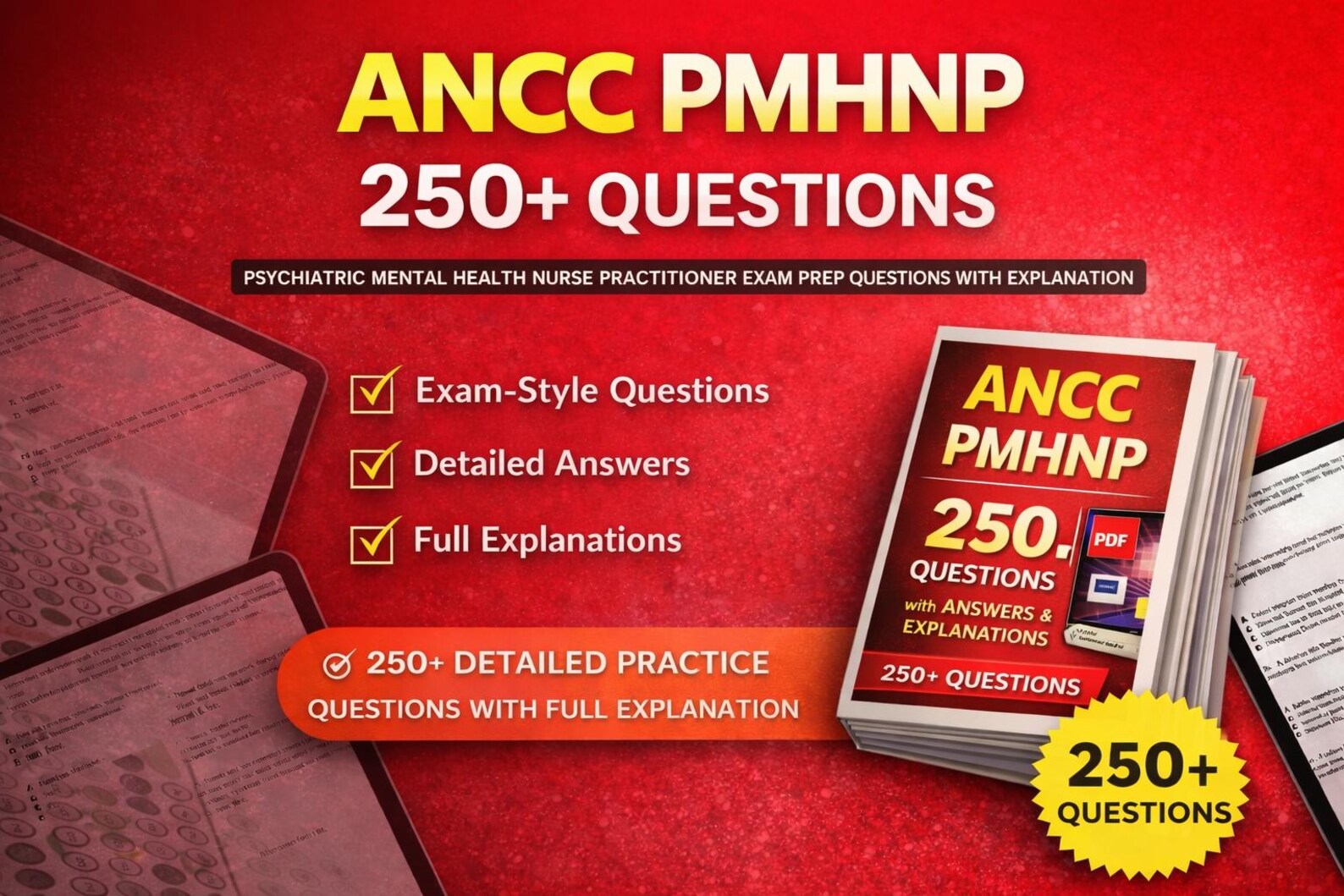 ANCC PMHNP Exam Prep 2026 (new Material) | 550+ Questions | Psychiatric ...