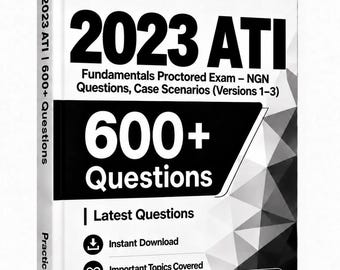 ATI Fundamentals Prüfungsaufsicht 2026–2027 | Über 600 Übungsfragen | Offline-Testsoftware | 150 Lernkarten | Neuer Lernleitfaden