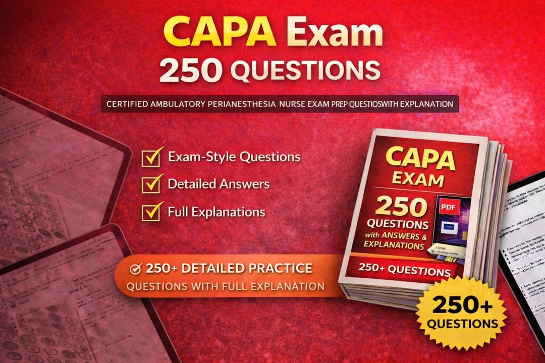 Capa Test CAPA Exam Prep 2026 (new Material) | 250 Practice Questions With ...