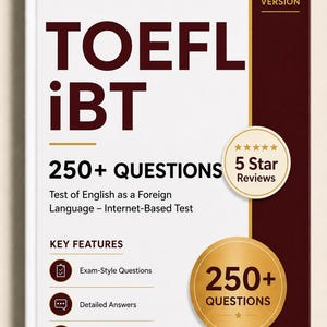 TOEFL iBT-test i engelska som främmande språk – internetbaserat testförberedelseprov 2026 (nytt material) | 250 övningsfrågor | PDF-nedladdning