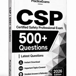 CSP-examen (Certified Safety Professional) 2026-2027 | 500+ övningsfrågor | Studiehandledning | 150 bildkort | Offline testmotor