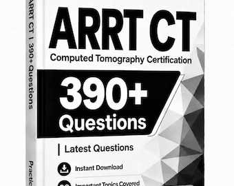 ARRT CT-Prüfung 2026–2027 | Über 390 Übungsfragen | Lernleitfaden | 150 Karteikarten | Offline-Testsoftware | Zertifizierung in Computertomographie