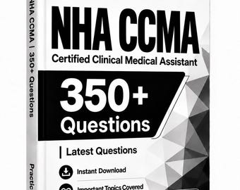 NHA CCMA-Prüfung 2026–2027 | Über 350 Übungsfragen | Lernleitfaden | 150 Karteikarten | Offline-Testsoftware | Zertifizierte/r Medizinische/r Fachangestellte/r