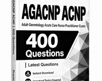 AGACNP ACNP Prüfung 2026-27 | 400 Fragen | Lernleitfaden | 150 Karteikarten | Testsoftware | Fachkrankenpfleger/in für Akutpflege in der Erwachsenen- und Gerontologie