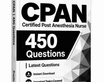 CPAN-Prüfung (Zertifizierte/r Postanästhesiepfleger/in) 2026–2027 | 450 Übungsfragen | Lernleitfaden | 150 Karteikarten | Offline-Testsoftware