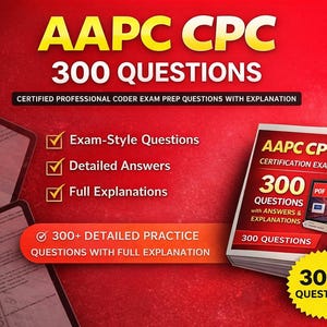 AAPC CPC試験対策 2026（新教材）｜400問の練習問題と解答｜PDFダウンロード＋Udemyコースアクセス