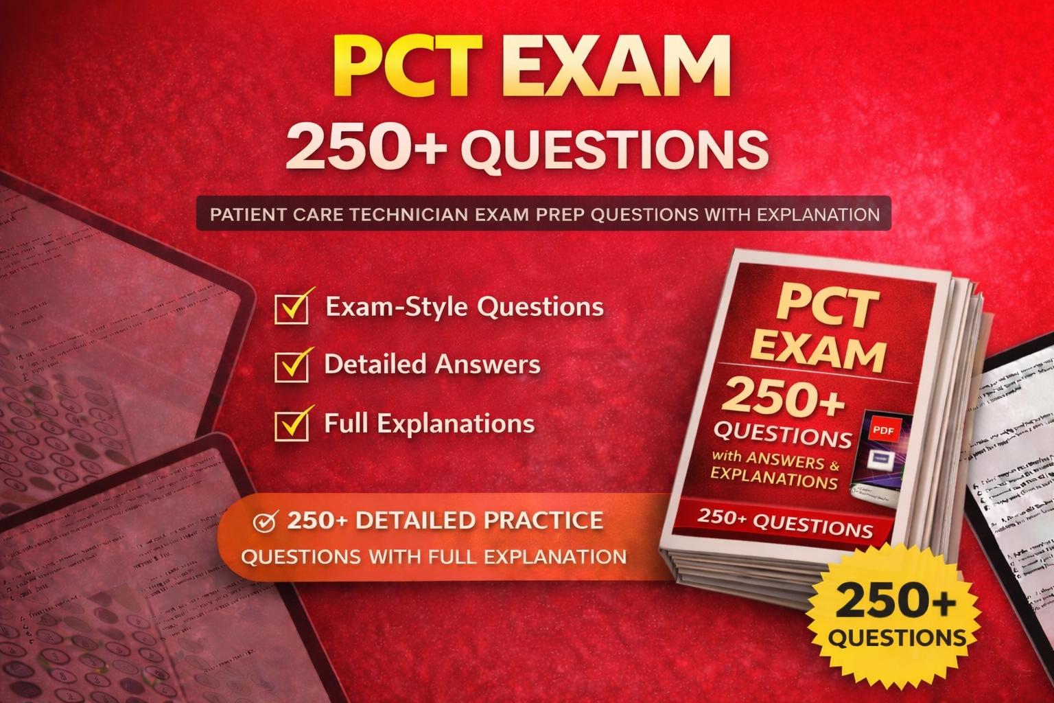 Patient Care Technician (PCT) Exam Prep 2026 (new Material)| 250 ...