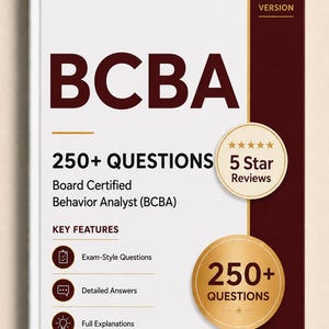 BCBA (Board Certified Behavior Analyst) Exam Prep 2026 (New Material) | 250+ Questions | PDF Download