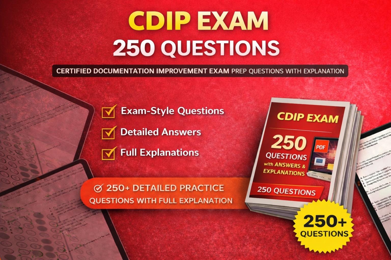 CDIP – Clinical Documentation Improvement Practitioner Exam Prep 2026 (new Material) | 250 ...