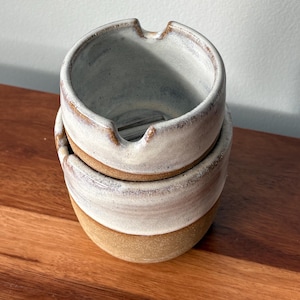 White Ceramic Artists Watercolour Water Cup Large and small