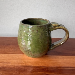 Handmade Ceramic Mug, Green, Stoneware Coffee Mug