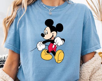 Comfort Colors® Mickey Mouse Shirt, Classic Mickey Pointing Tee, Disney World T-Shirt, Youth Tee, Toddler Shirt, Disney Trip Tee