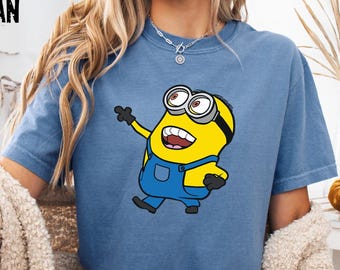 Comfort Colors® Funny Cartoon Character Dancing Shirt, Yellow Excited Tee, Funny Movie Fan T-Shirt, Youth Tee, Toddler Shirt, Gift