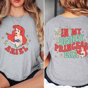 Comfort Color® Ariel Princess Era T-Shirt Little Mermaid Ariel Tinkerbell Back Tee, Princess tee, Youth Tee Toddler Shirt, Ariel Mermaid tee image 6