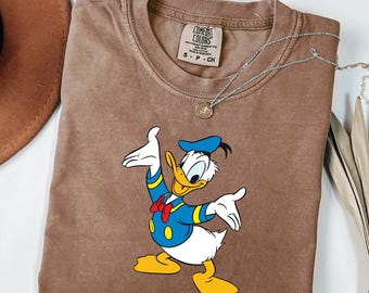 Comfort Colors® Disney Donald Duck Classic T-Shirt, Vintage Cartoon Character Graphic Tee, Retro Disney Fan Shirt