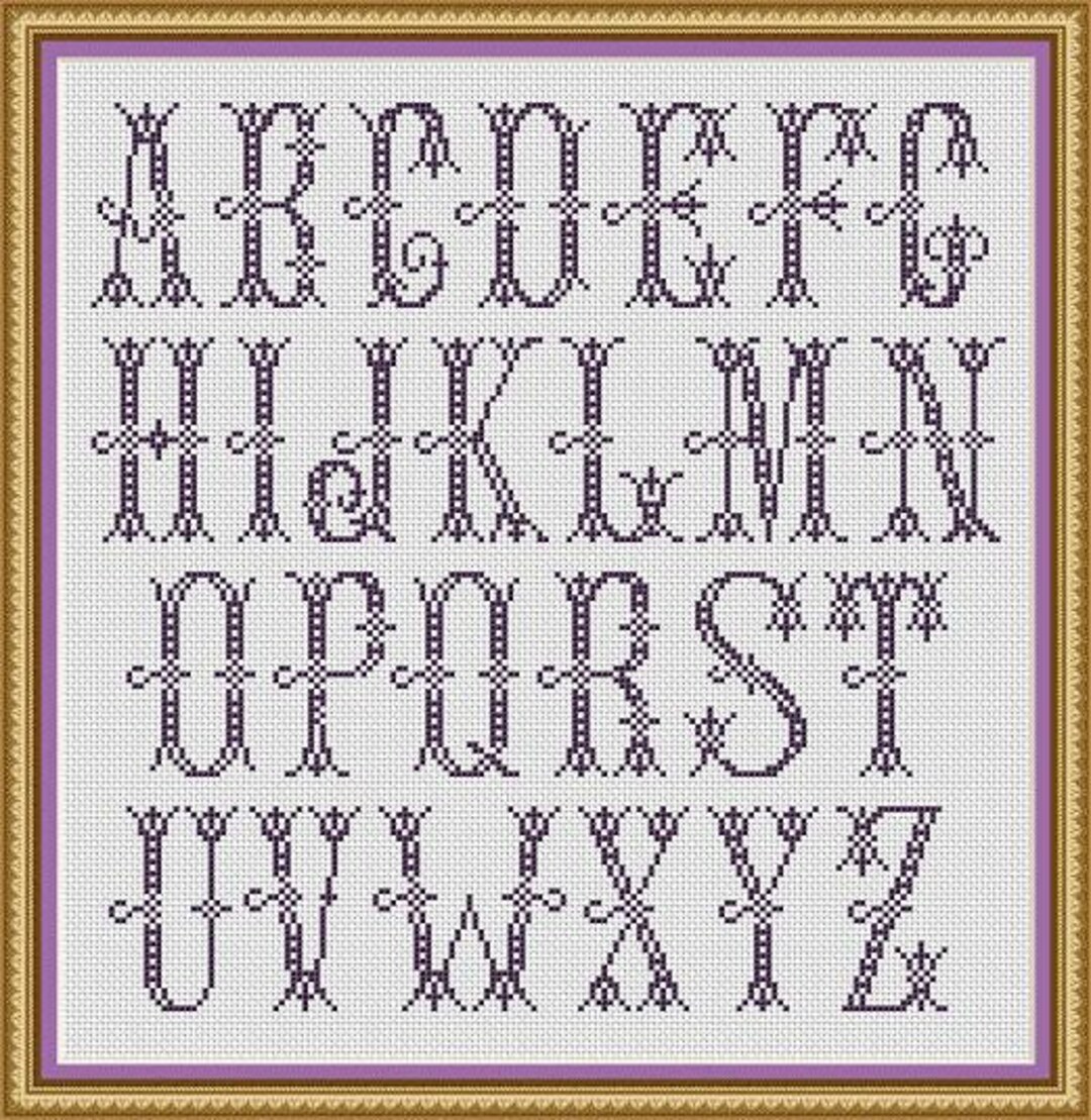 Antique Letters Alphabet All Letters Monograms 6 Designs